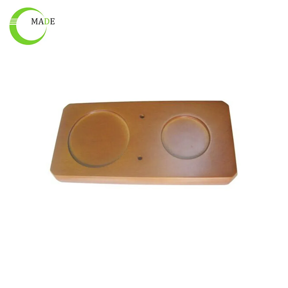 CNC machining solid wood base for coffee pot