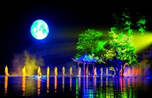 Celebration Show with LED, Laser and water Effects, Media celebration program