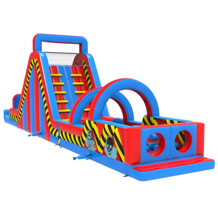 Toxic theme marble Inflatable Obstacle Course outdoor challenge game