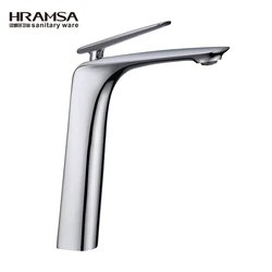 HRAMSA European style sinlge lever basin mixer, Chrome brass basin mixer tap faucet