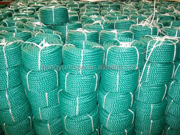 low price recycled PE 3 strands twisted rope