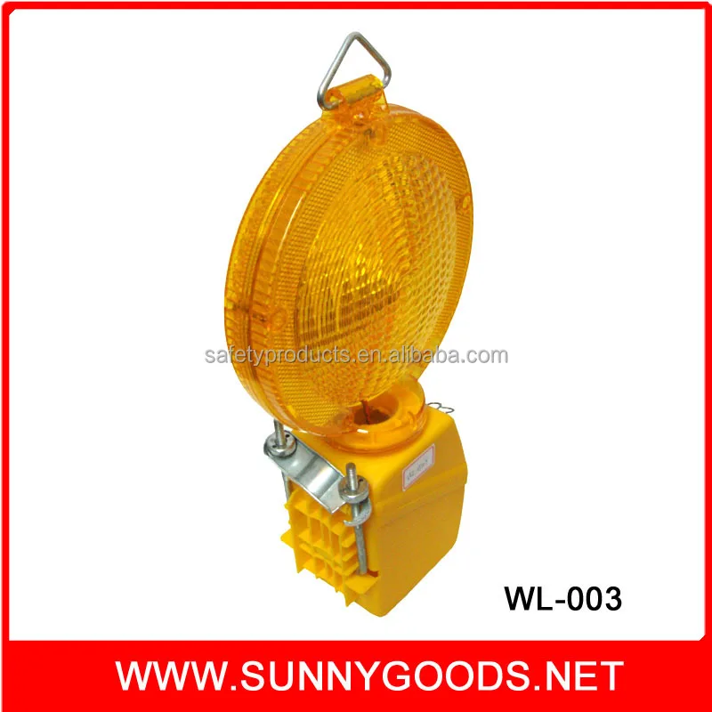 6V4R25 battery powered led yellow flashing traffic warning light