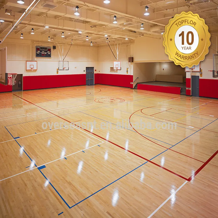 
PVC indoor maple sport floor for basketball court 