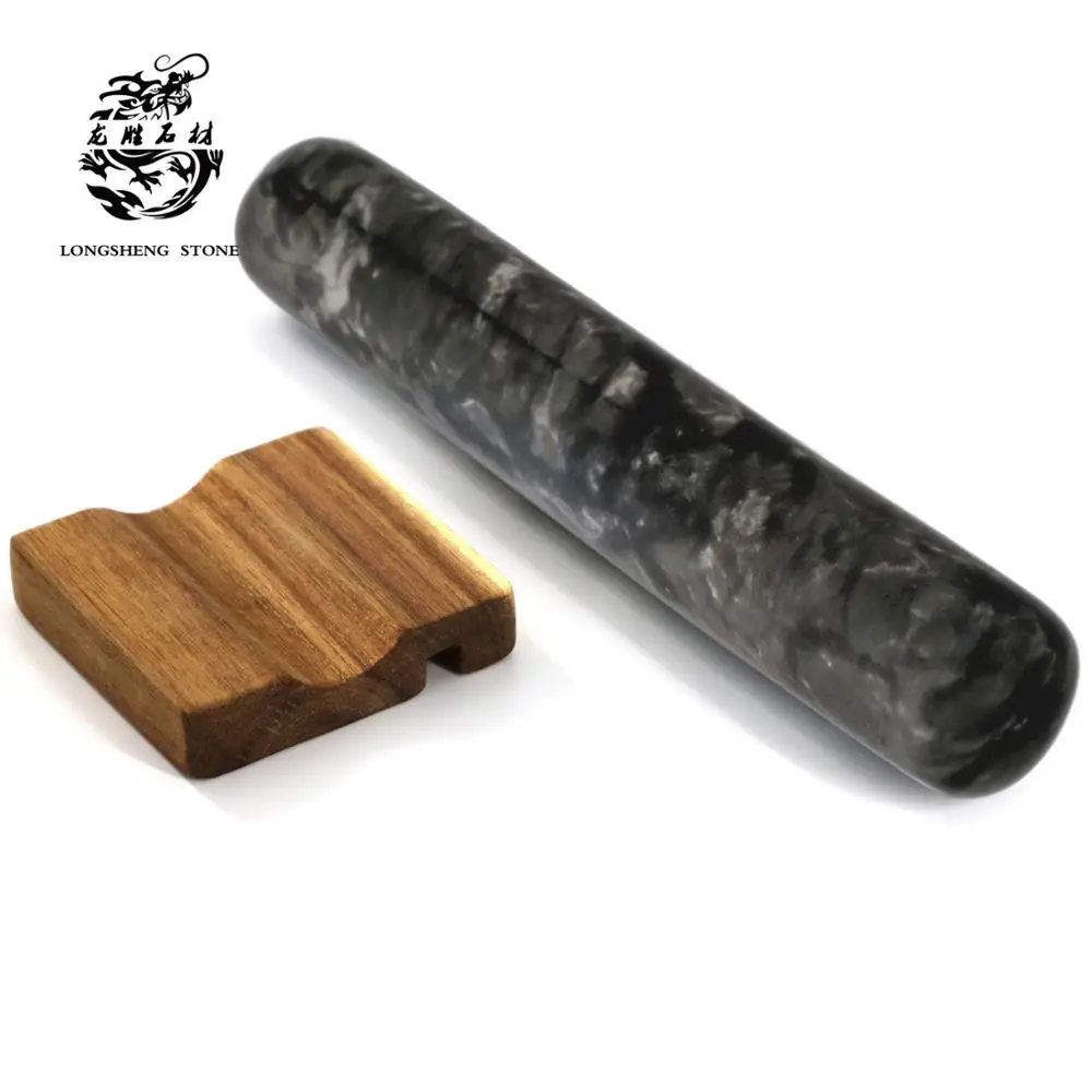 Скалка под мрамор 12 дюймов с многофункциональной деревянной основой, 30 см, каменные инструменты для выпечки