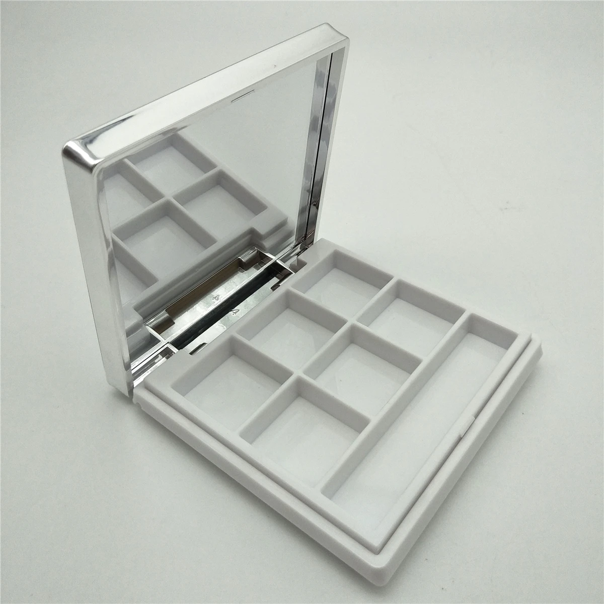 
New Arrival Empty Eyebrow Powder Case Eyeshadow Palette Packaging Container Plastic Personal Care Skin Care Cream UV Coating 