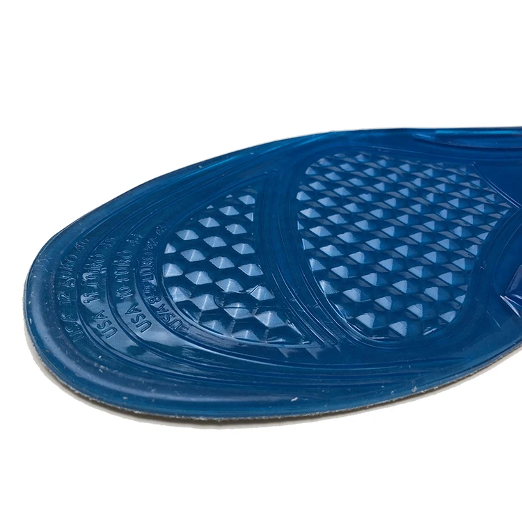 footwear unisex free cutting lines stretchy gel cushioning shock absorbing silicone insole for shoe
