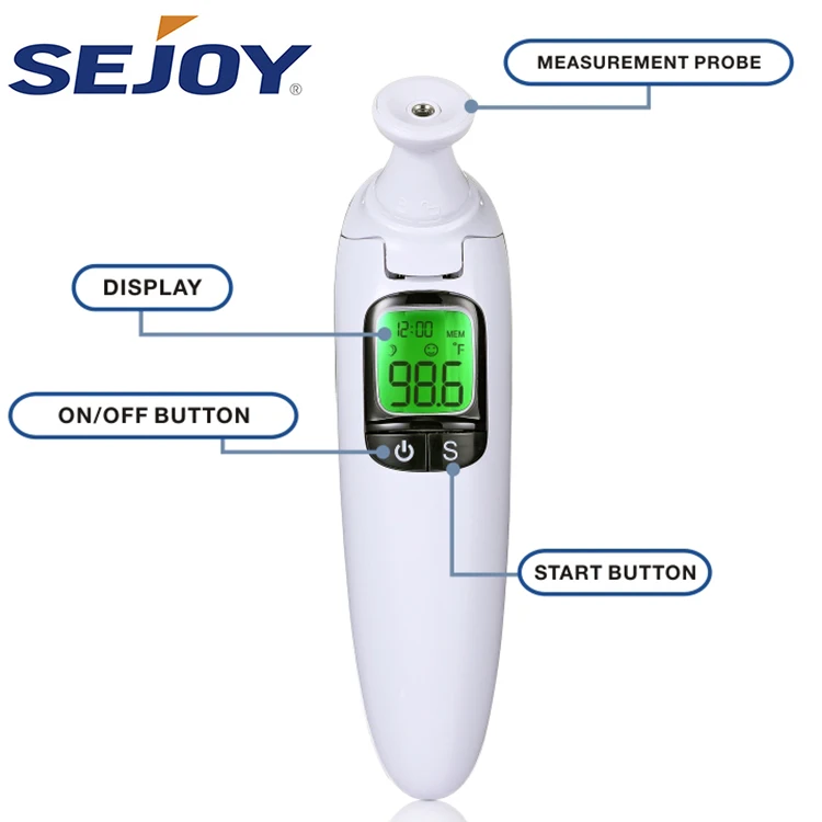 Infrared clinical baby ear forehead thermometer