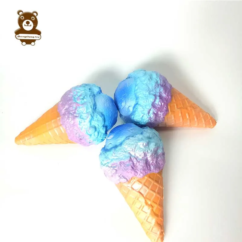 2020 factory direct sale PU Squishy slowly rises giant cute colorful ice cream simulation food sticky pressure toy