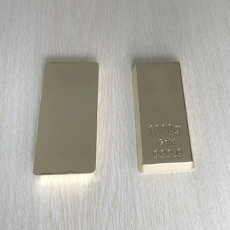 Оптовая продажа, тисненый логотип на заказ, экологически чистые штанги из золота 999,9, 24 к