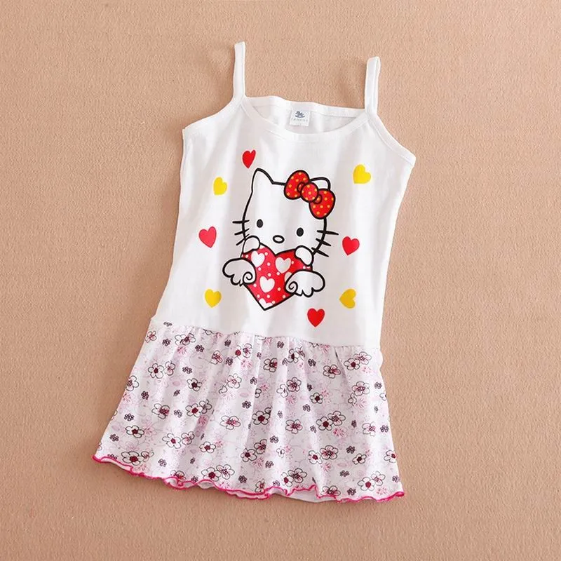 Summer Cute Baby Girl Dress Cotton Butterfly Striped Slip Dress butterfuly bow Children Kids Clothing Princess
