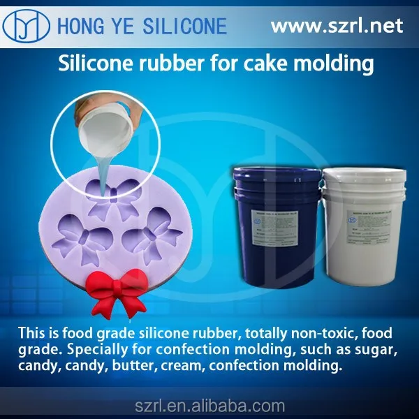 Food grade silicone molding compound for cake decorating