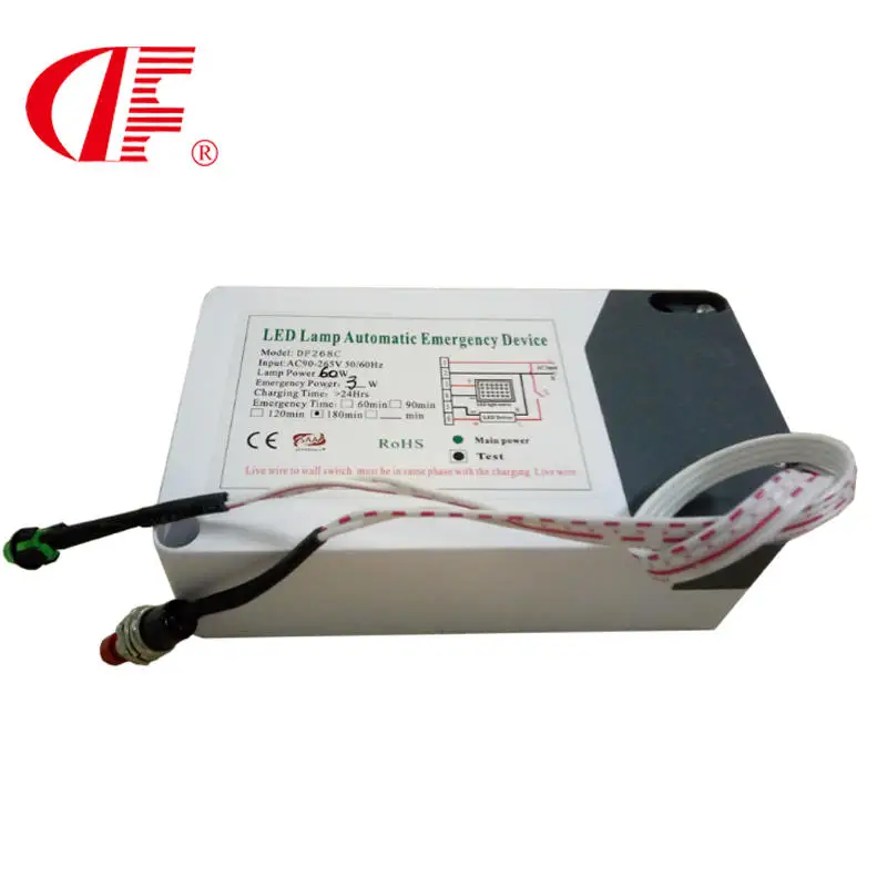 Emergency Lighting Inverter Module 7W LED light 2hours Battery Pack NiCd NiMH LIR 6V