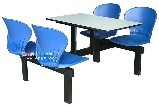 School Canteen Furniture Modern Design Chinese Styles Four Person Dining Table and Chair for Restaurant