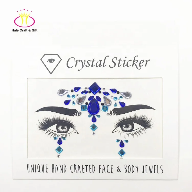 Best Design Hot Cheap Rhinestone Crystal Eyeliner Sticker For Face