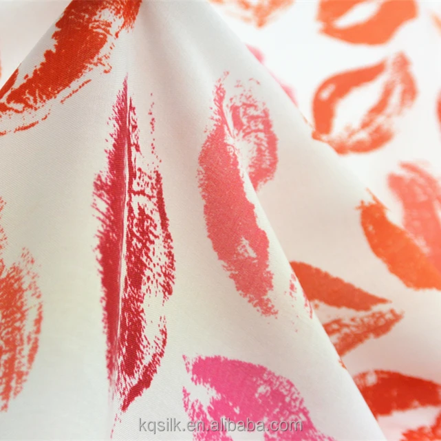 Цифровая Печать помады тканый 100% вискоза ткань/хлопчатобумажная ткань