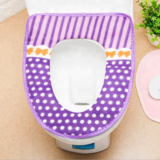 High quality reusable toilet seat cover / fabric toilet seat cover / warm toilet seat cover