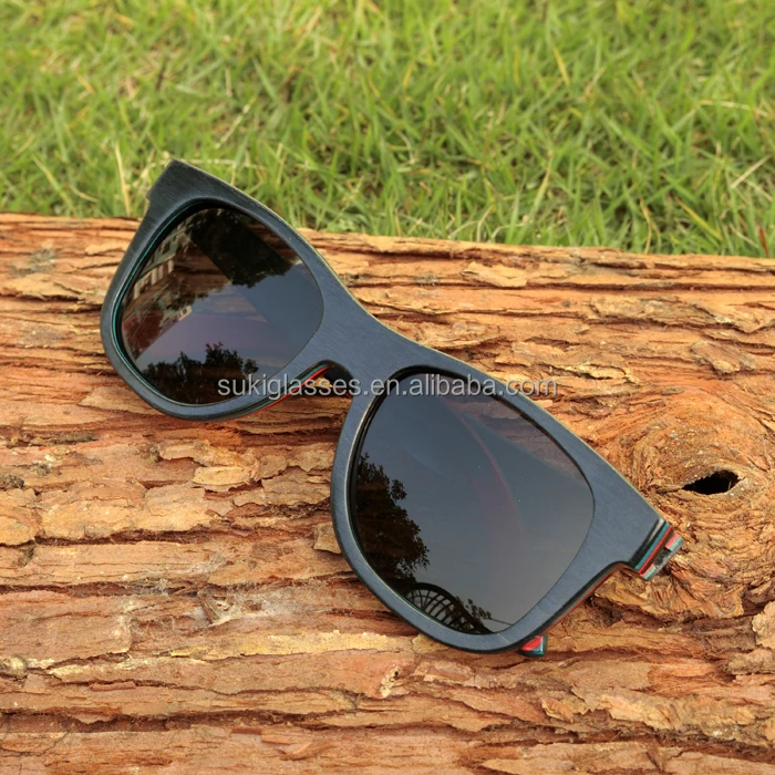 Party Cheap Colored Sunglasses Polarized Glasses Color Skateboard Wooden Glasses