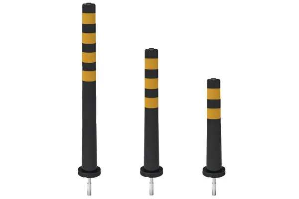 Traffic Safety Black Delineator Concrete Bollards