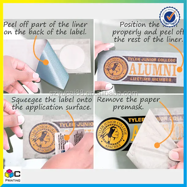 Custom shapes die cut printing waterproof clear vinyl car sticker