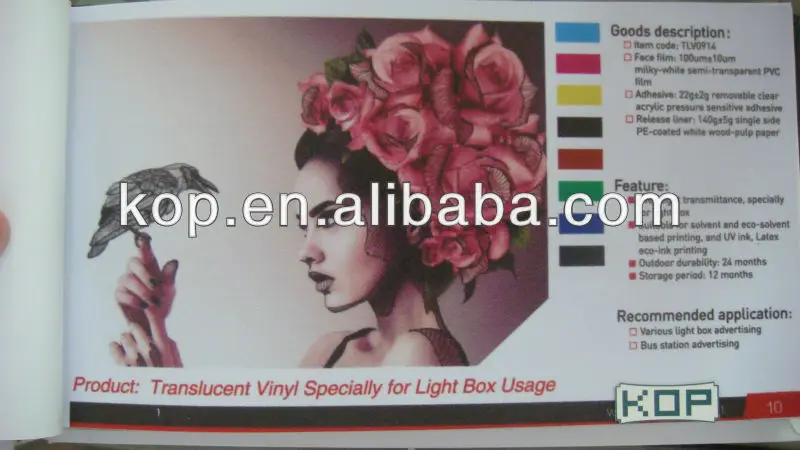 
Translucent Vinyl Specially for Light Box Usage 