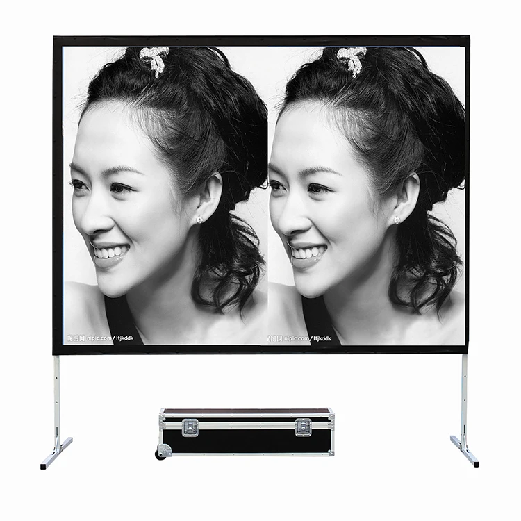 Hot selling 2018 amazon portable fast fold rear projection screen for indoor and outdoor