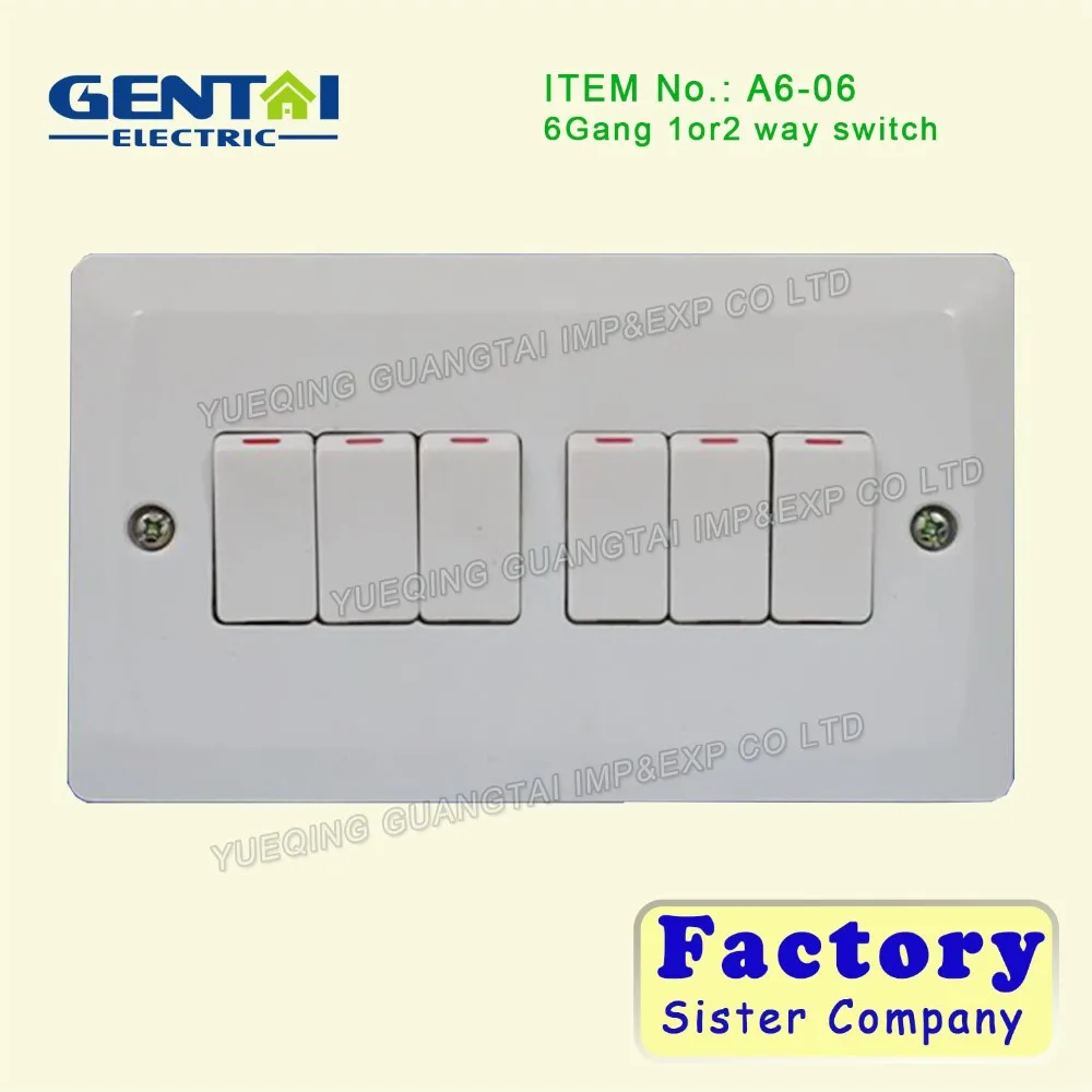 High Quality 3gang 2way 10A Bakelite electrical wall switch