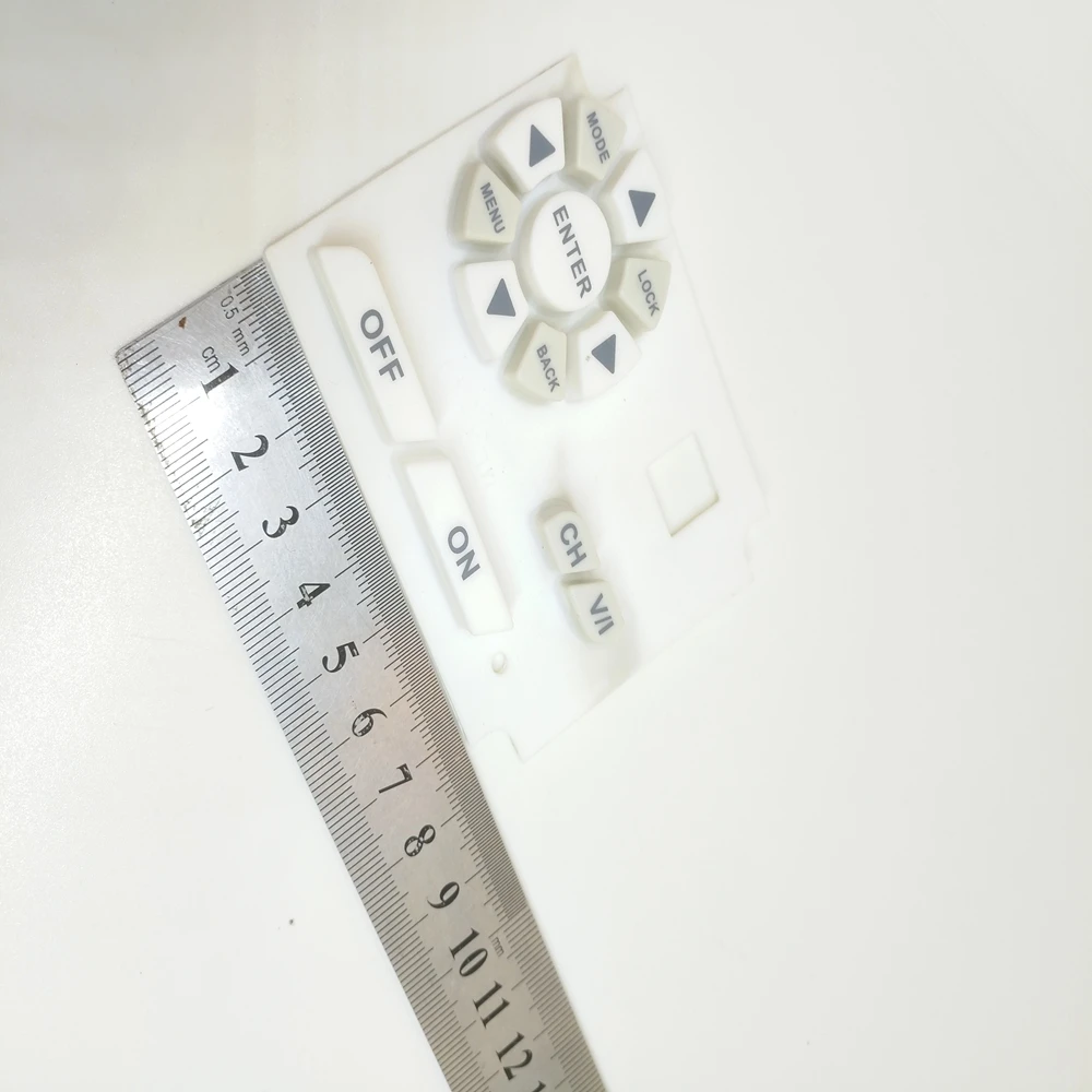 Customized Injection Molded Silicone Conductive Rubber Keypad With Color Key And Printing Based On 3D Drawing