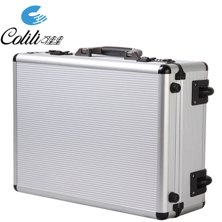 
Rolling trolley travel suitcase aluminum laptop briefcase Rolling trolley travel suitcase aluminum laptop briefcase
