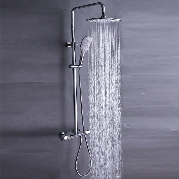 High Quality Thermostatic Egg Tube Chrome Shower Set Best Selling Fashion Shower Mixer Faucet For Bathroom