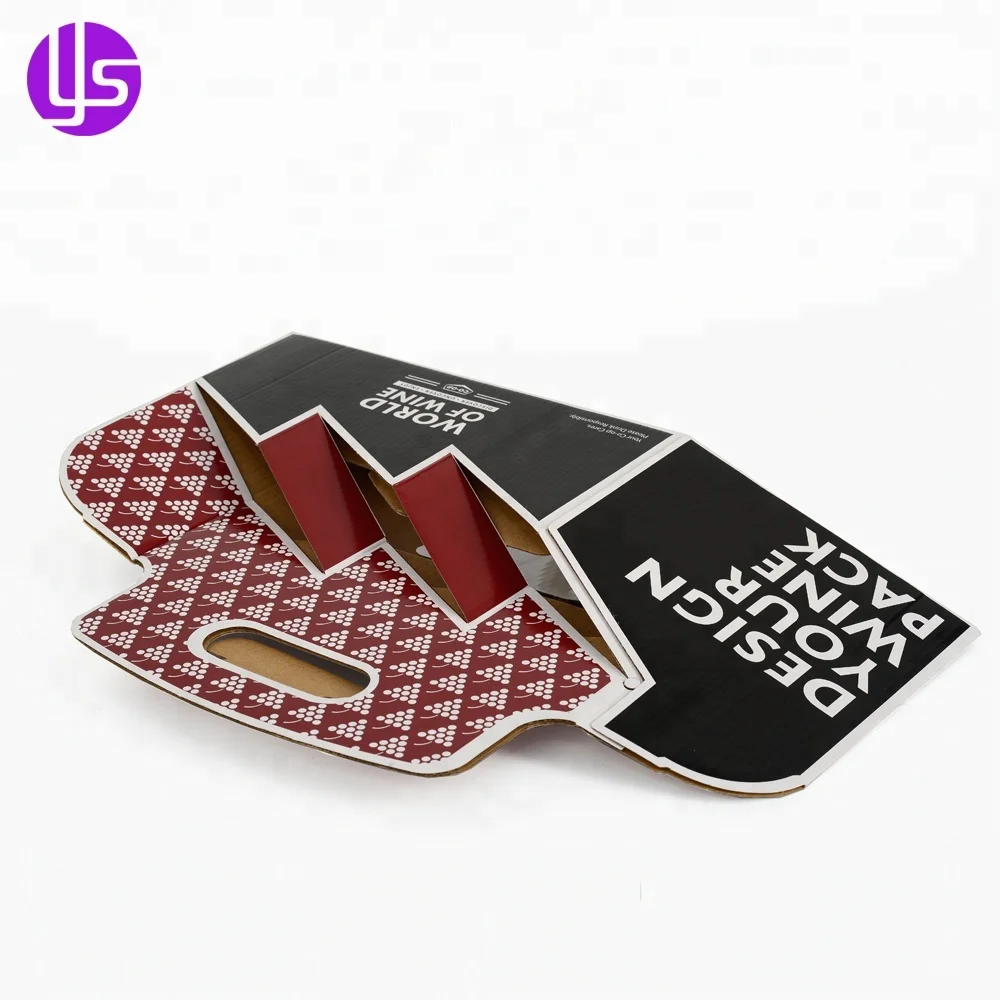 Custom Carton Cardboard Beer Bottle Carrier Box Six Pack Beer Box Beer Packaging Box