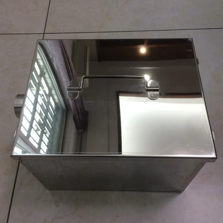  Portable Stainless Steel Kitchen Under Sink Grease Trap Oil Water Separator Restaurant Interceptor Sewage Treatment