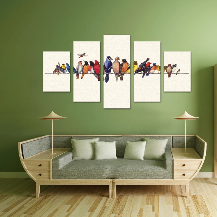 
Modern pop birds home goods wall art canvas painting print for living room home hotel decoration wall painting 