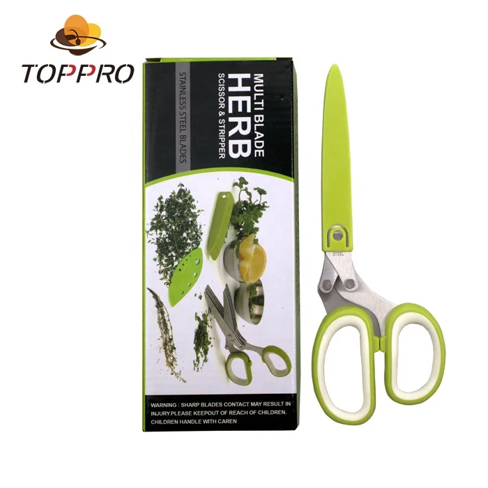 
Multi home 5 blades Spice Shredder Kitchen herb scissors shears chopped green onion cutter 