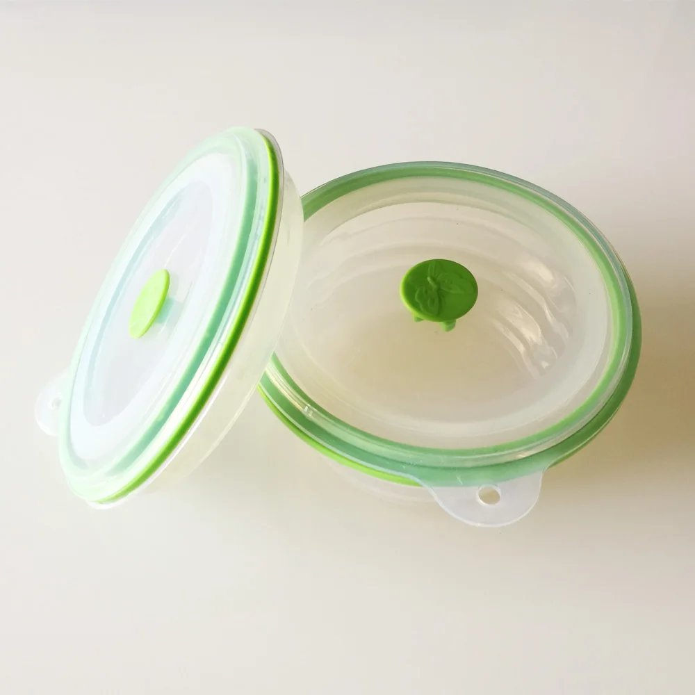 
food grade portable silicone collapsible salad bowl,food storage silicone bowl 