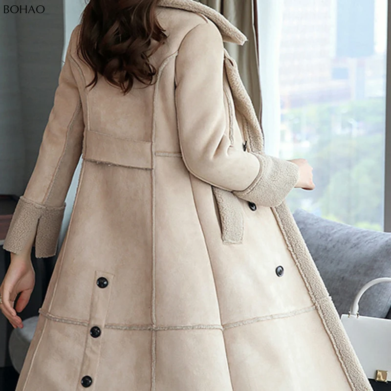 
China Best Selling Winter Fake Fur Coat Trench Coat 
