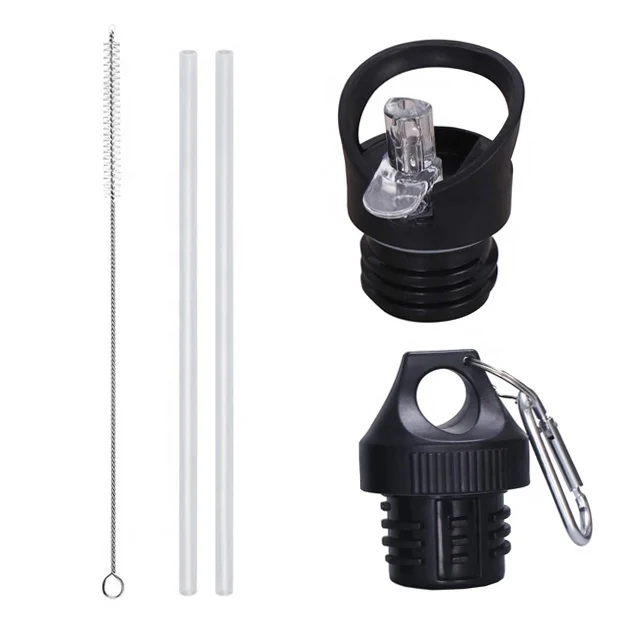 Соломенная крышка и поворотная крышка Sendestar для стандартной спортивной бутылки для воды с щеткой для бутылки и соломинкой