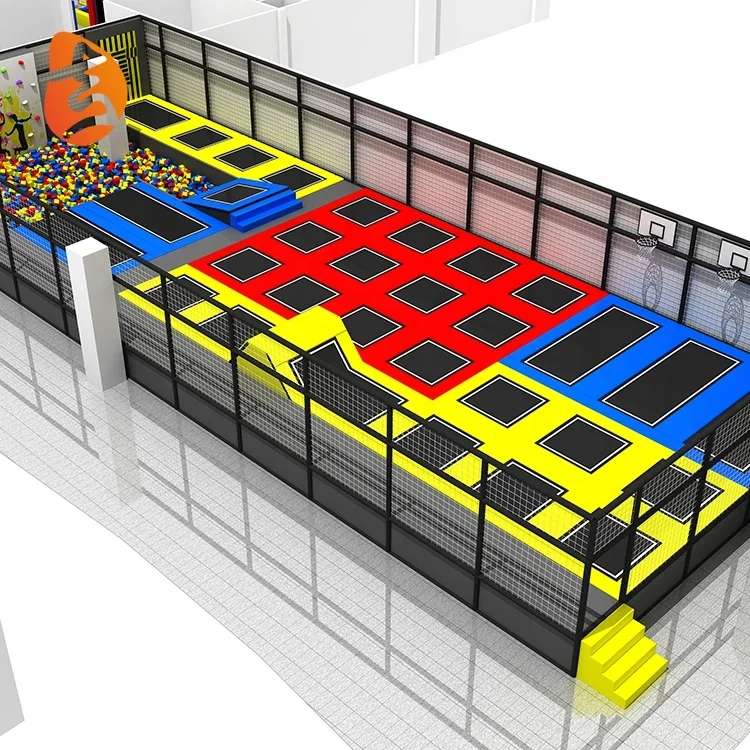 Professional indoor jump bed popular commercial children and adults trampoline park equipment set