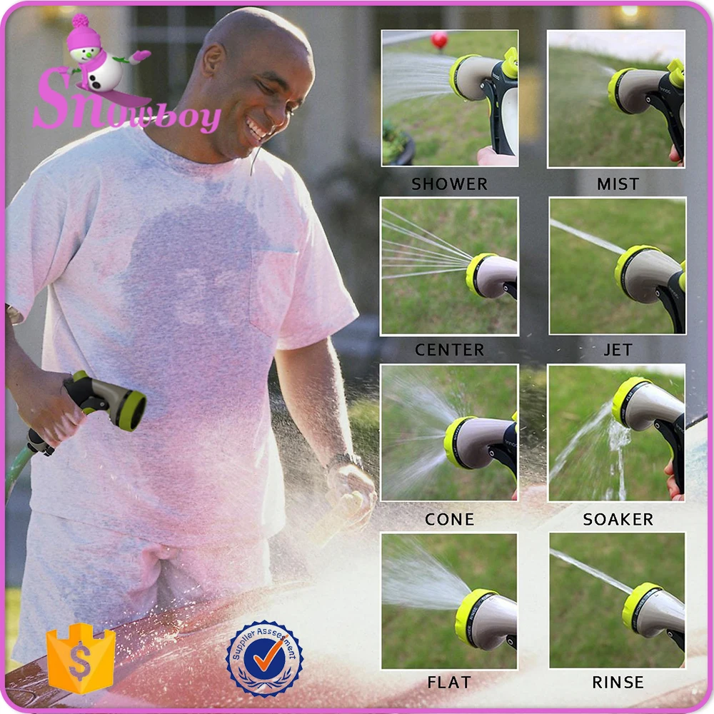 Kirsite 8 Pattern Adjustable Water Plants High Pressure Garden Spray Hose Nozzle