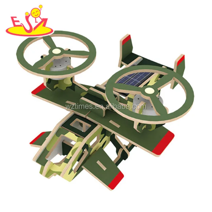 2018 оптовая продажа дети собирают деревянные модели самолетов смешные детские деревянные W03B069