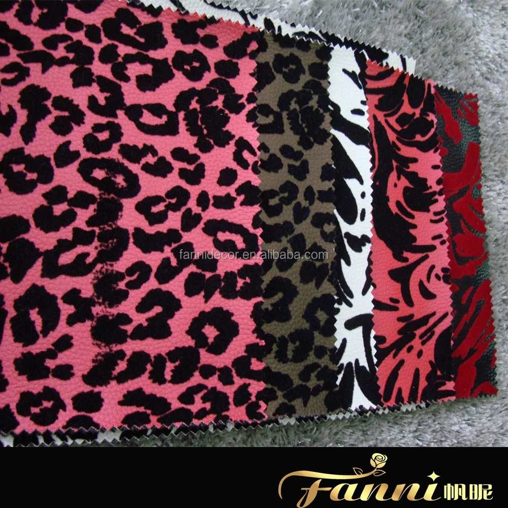 
Flocked PU Leather Fabric For Sofa Upholstery Flocked Synthetic Leather Fabric Flocked Faux Artifical Leather 