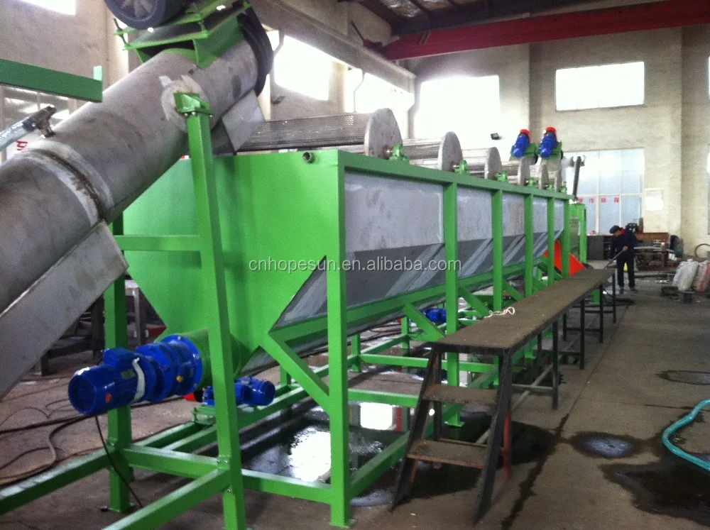 pet bottle crushing washing drying recycling line