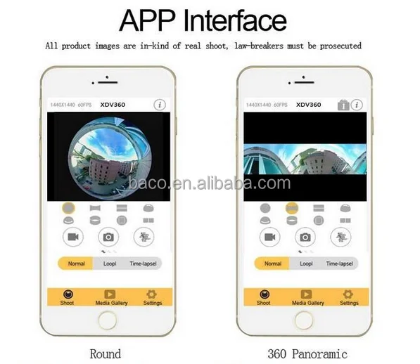 Wholesale  1080P HD 360 Degree V1 Sport Camera dvr 360 action camera