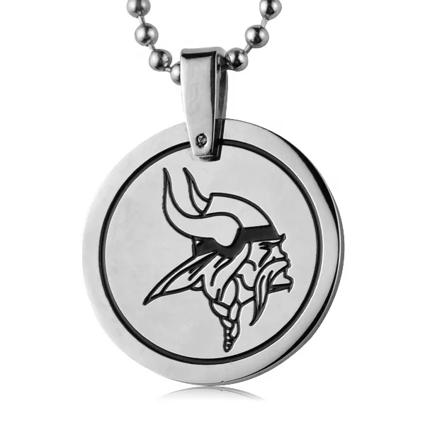Custom Pendant Team NFL Minnesota Vikings Pendant Sport Stainless Steel Championship Souvenir