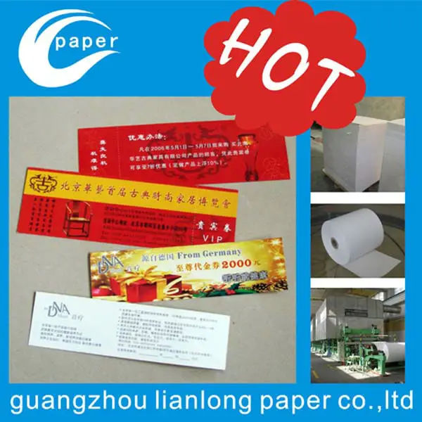 Lian long manufacturing movie ticket/bus ticket/tickets preview the counterfeiting printing service in factory