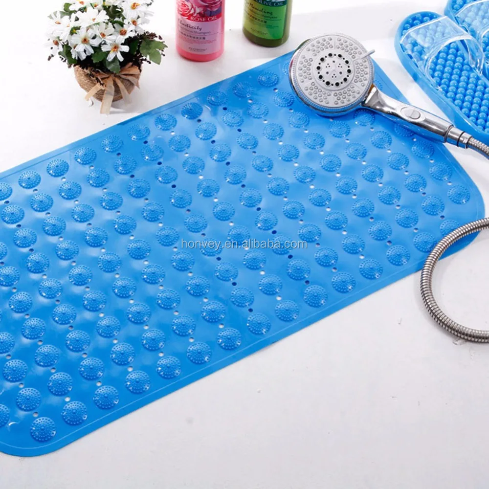 
PVC Anti Slip Bath Mat High-strength Suction Non-Slip Bathroom Shower Foot Massage Bath Mat 