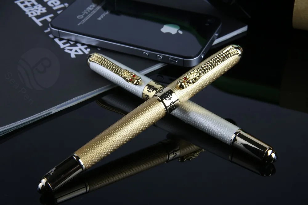 Heavy Chinese dragon design business office meeting gift pen,can Free laser engraving logo and custom color