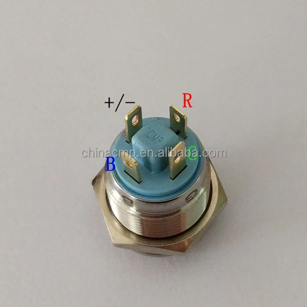 CMP metal stainless steel signal lamp anti-vandal IP67 12V RGB indicator light