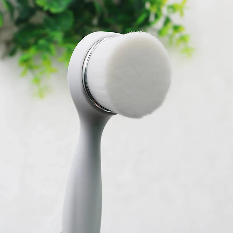 Customization drop shipping Long Handle Facial Cleaning Brush Soft Fiber Face Wash Brush