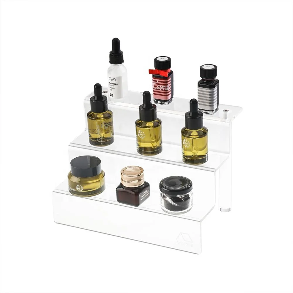 Acrylic Table Display Stand Transparent Acrylic Riser Display Shelf for Cupcake Toy and Cosmetics Custom Acrylic Display Rack