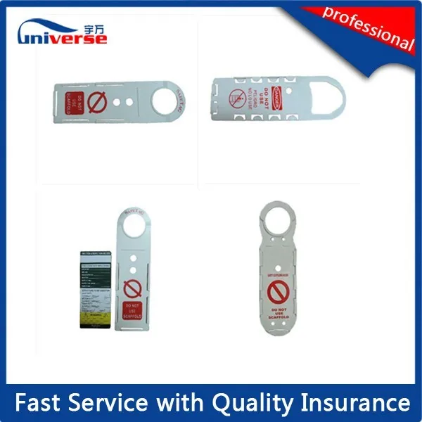 Do Not Use bigger plastic scaffold tag